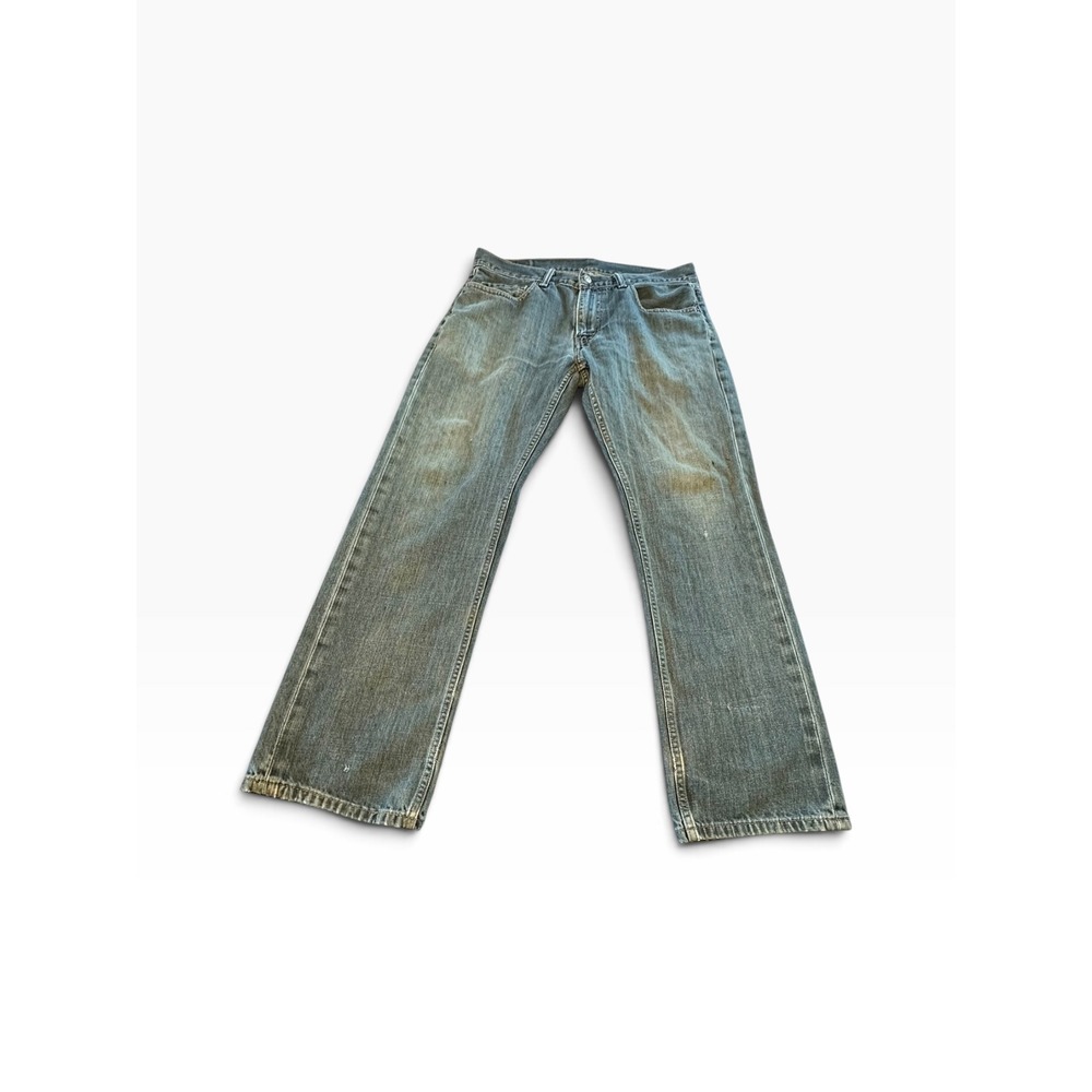 Levi's 514 Straight Leg Jeans Mens 34x30 Blue Distressed Medium Wash Denim